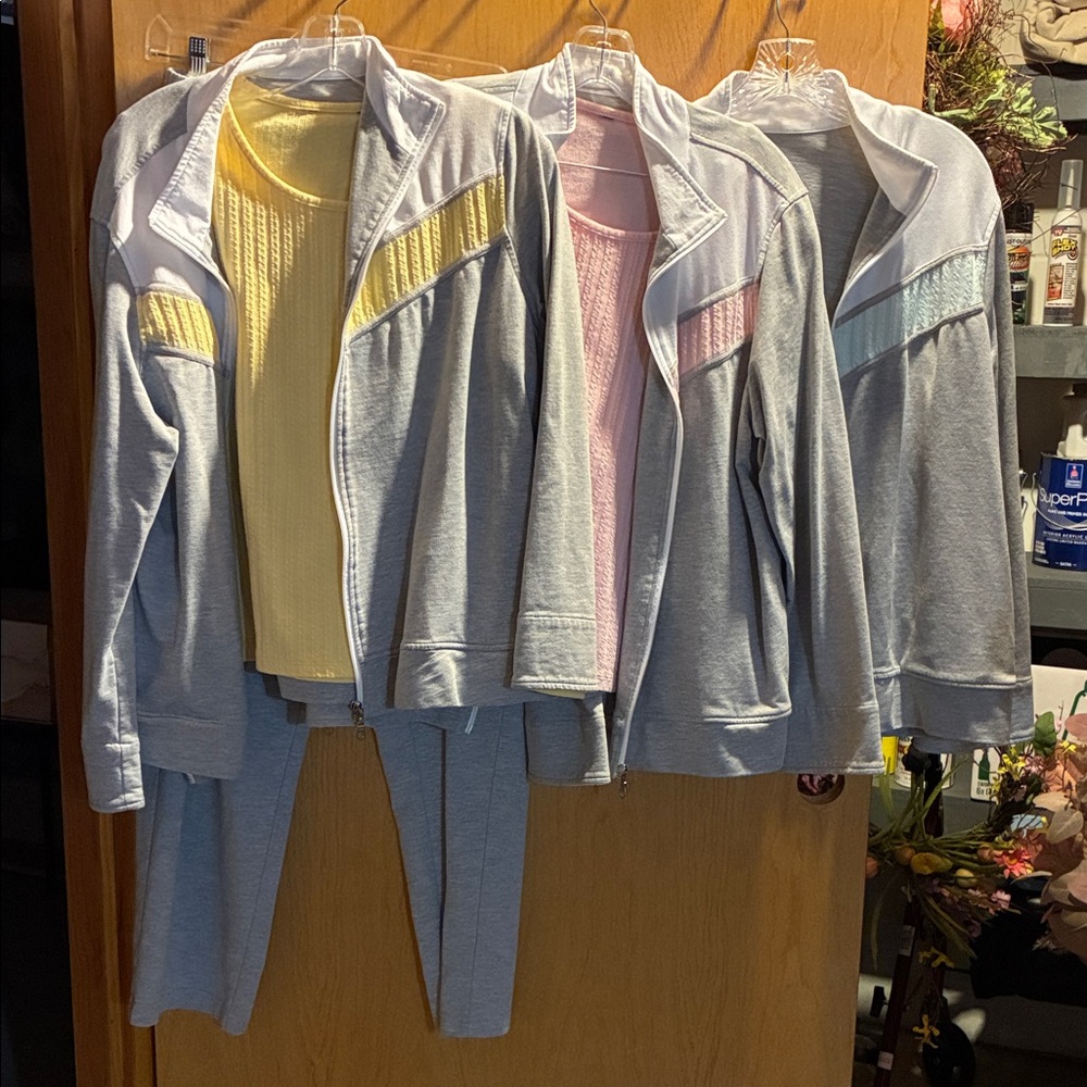 6-pc Gray Pantsuit set
